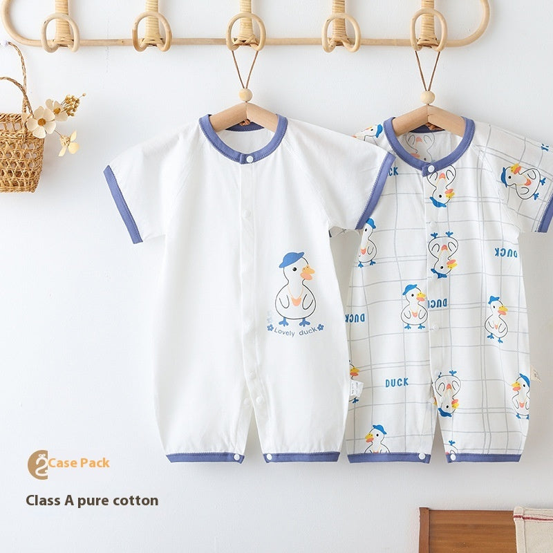 Newborn Summer Cotton Clothes Thin Baby Jumpsuit