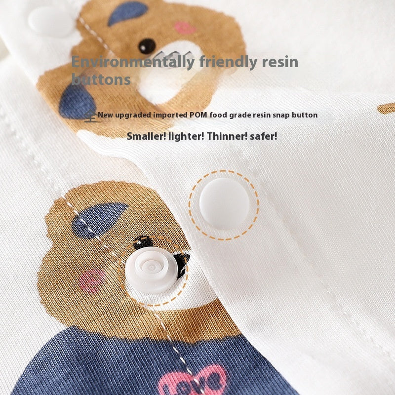 Newborn Summer Cotton Clothes Thin Baby Jumpsuit