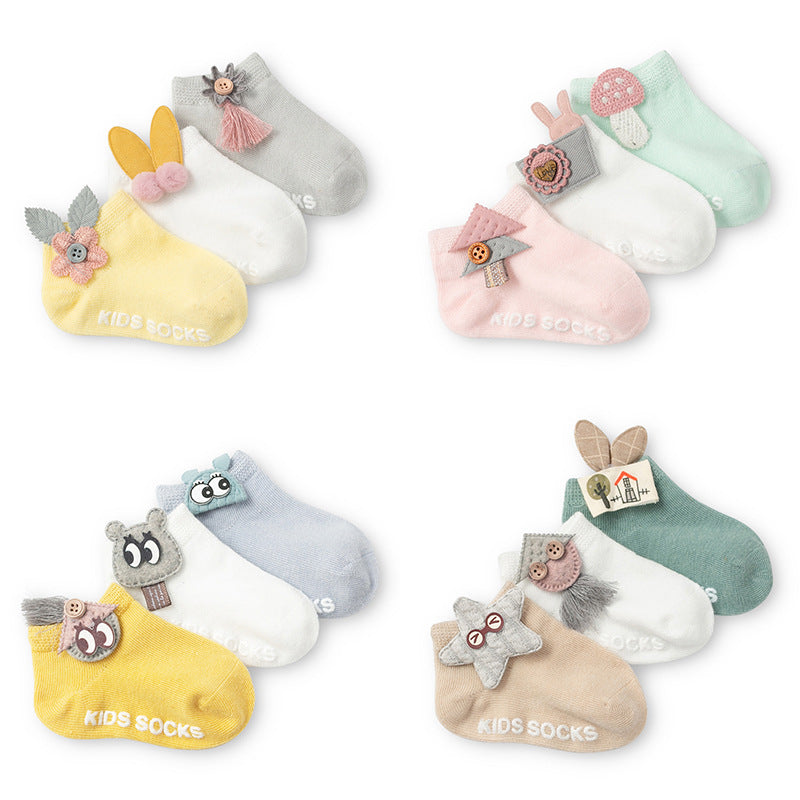Rubber bottom antiskid Cute baby socks
