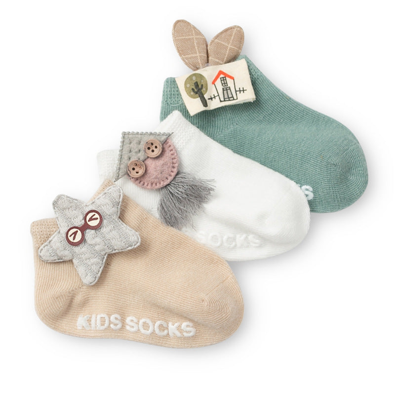 Rubber bottom antiskid Cute baby socks