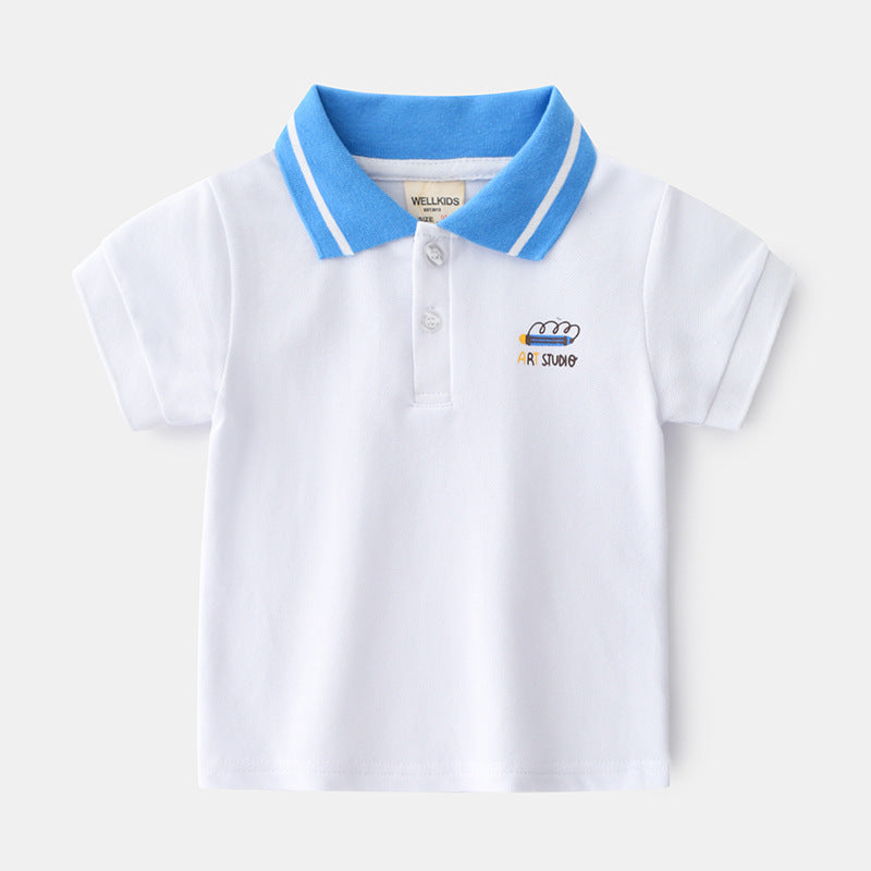 Cotton Summer Cartoon Boys Short shirt Top Baby