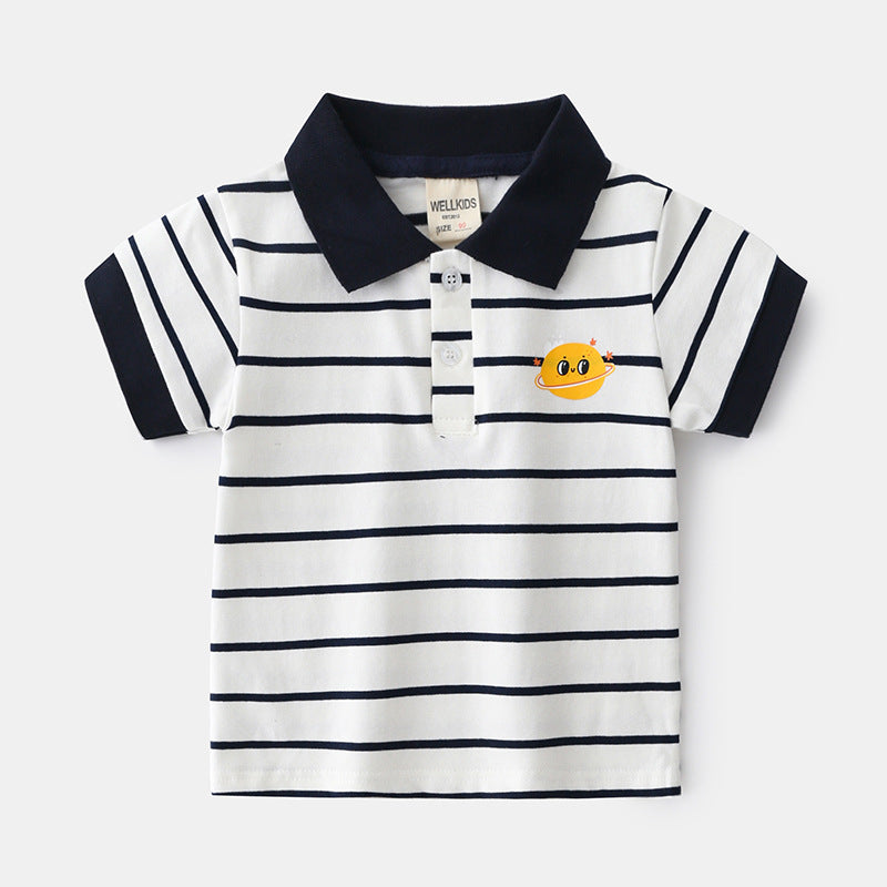 Cotton Summer Cartoon Boys Short shirt Top Baby