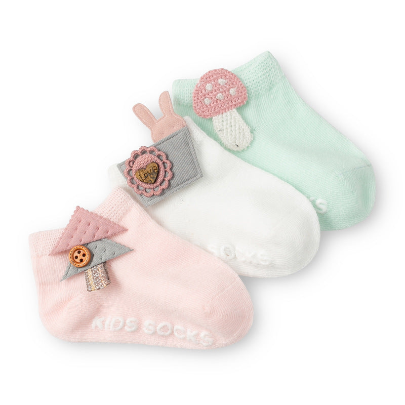 Rubber bottom antiskid Cute baby socks