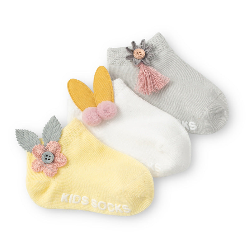 Rubber bottom antiskid Cute baby socks