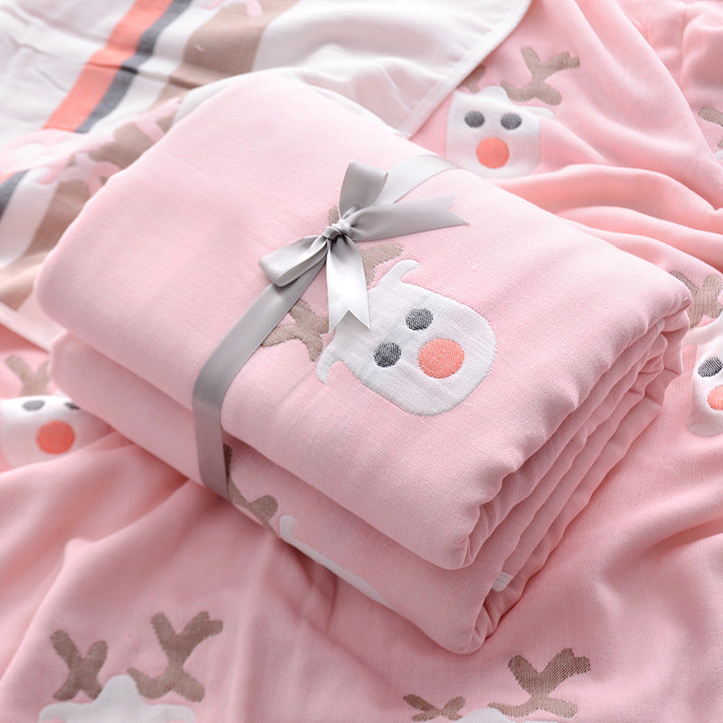 Pure Cotton Absorbent Baby Quilt Bath towel