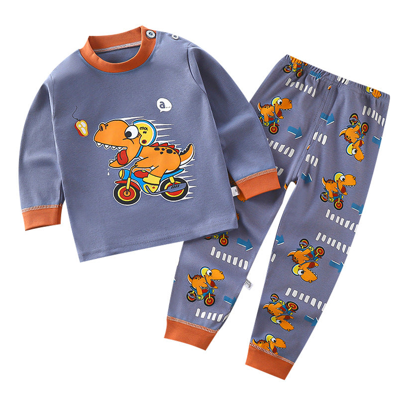 Children's Suit Pure Cotton Long Johns Top & Bottom Baby Clothes Warm