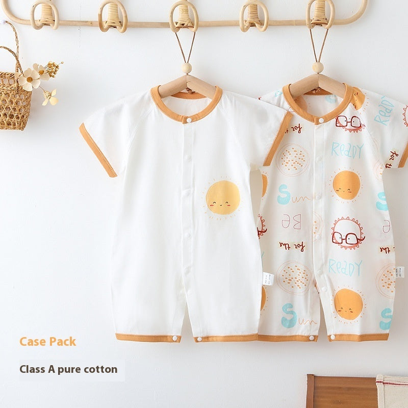 Newborn Summer Cotton Clothes Thin Baby Jumpsuit
