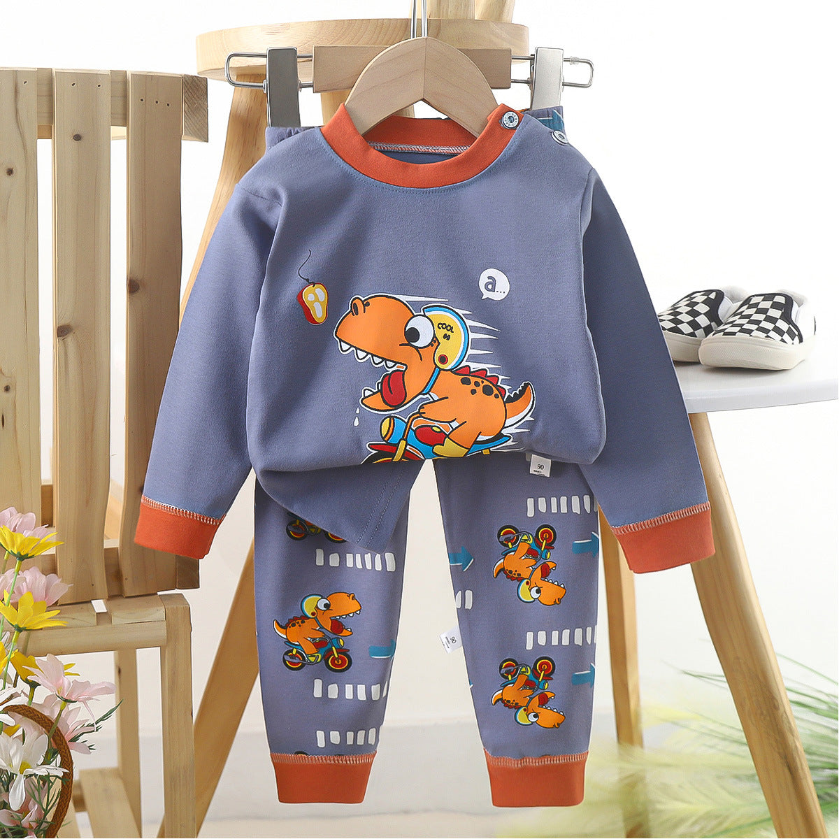 Children's Suit Pure Cotton Long Johns Top & Bottom Baby Clothes Warm