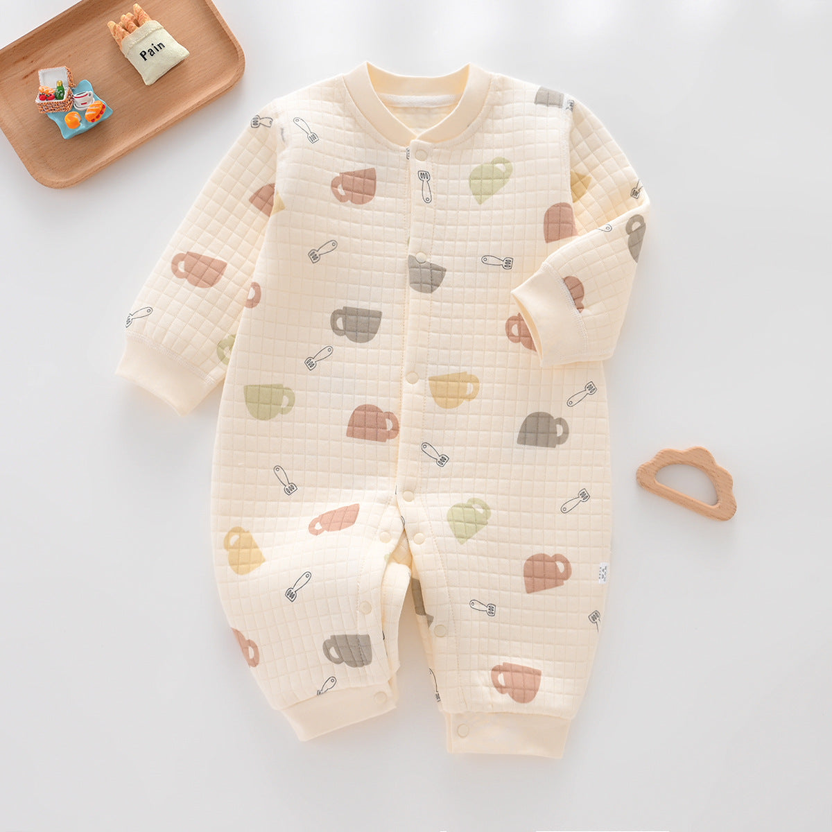 Siro Spinning Baby Cotton-padded Jumpsuit Pure Cotton Warm