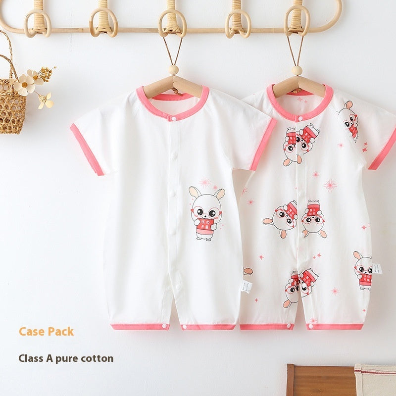 Newborn Summer Cotton Clothes Thin Baby Jumpsuit