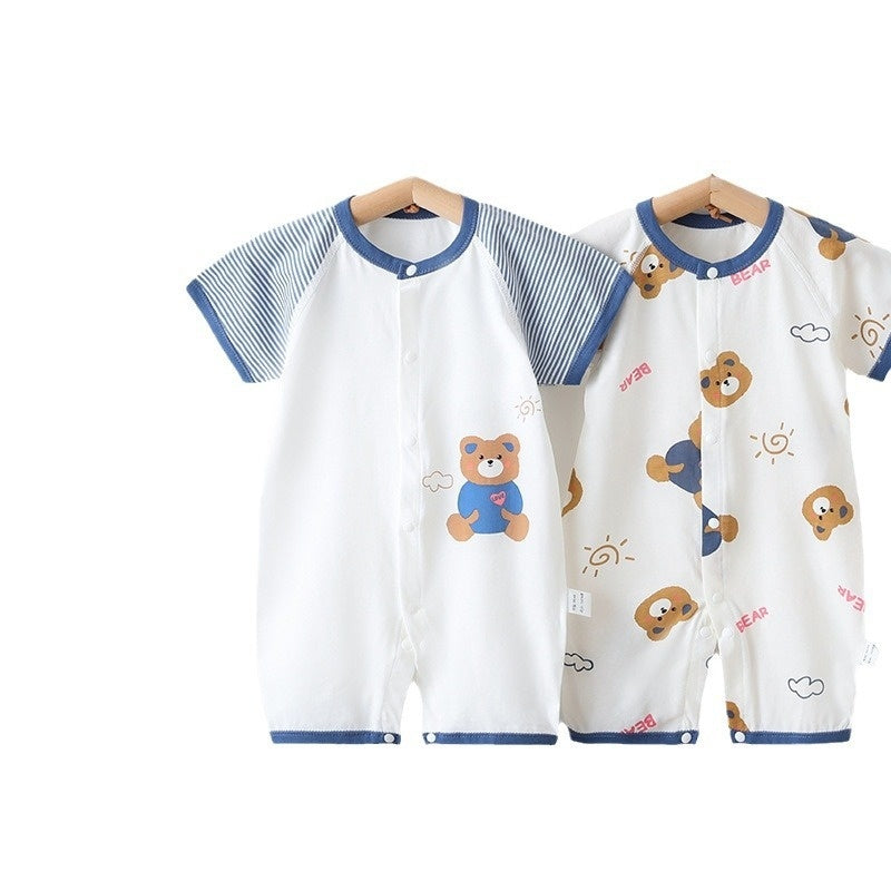 Newborn Summer Cotton Clothes Thin Baby Jumpsuit